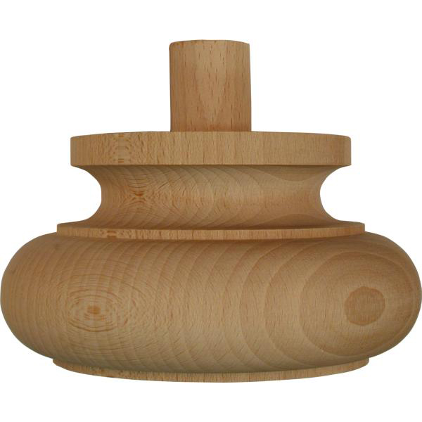 Holzfuß antik, Möbelfuß retro aus Erle, Ø 135mm, Möbelfuss Holz